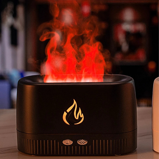 USB Electric Essential Oil Diffuser, Portable Humidifier & Air Freshener, LED Flame Effect Scent Diffuser