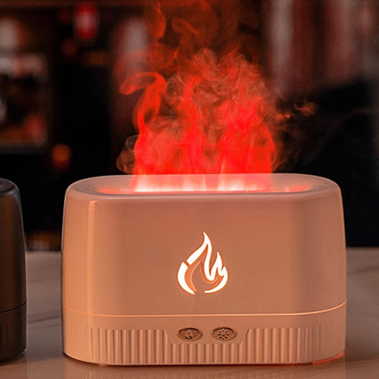 USB Electric Essential Oil Diffuser, Portable Humidifier & Air Freshener, LED Flame Effect Scent Diffuser
