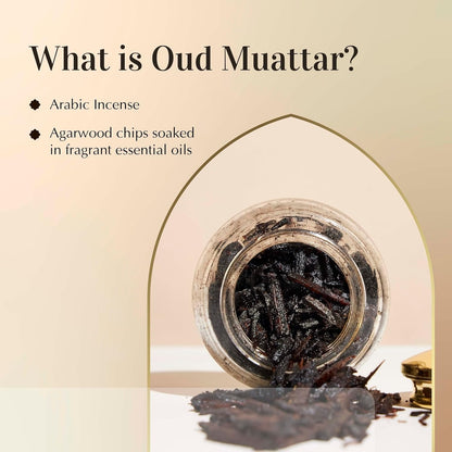 Oud Al Teeb Muattar Bakhoor by Dukhni | 1 jar X 40 grams | Arabic Bakhoor Incense | Aromatic Wood Chips | Warm Floral Oud Blend | Perfect for Prayer Time | To Relax & Meditate | Ramadan & Eid gifts